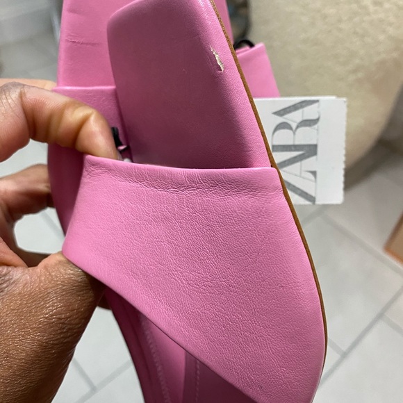 COPY - Zara pink leather slides - Picture 12 of 12